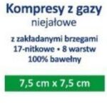 Apteczka ABC Kompresy z gazy niejałowe 17-nitkowe 8-warstwowe 7,5×7,5 cm 100 szt..