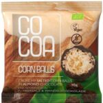 Cocoa – Chrupki Kukurdziane Czekoladzie Migdałowej Delikatnie Solone Bezglutenowe Bio 40G