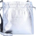 Fossil Gigi Torebka worek skórzana 21 cm silver metallic