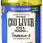 Holland & Barrett Cod Liver Oil 1000Mg 240kaps.aps. Miękkich Olej Z Wątroby Dorsza