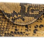 KEMER Etui na okulary – print wężowy jasny brąz