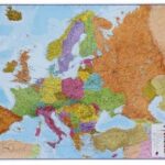 Manutan Europa Polityczna mapa Europy 170x124cm obustronnie laminowana mocowanie na oczka (285022)