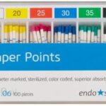 Poldent1 Kalibrowane Ćwieki Papierowe Endostar Taper 06 Pojedyncze Rozmiary Od 15 Do 80 100szt.