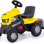 Polesie 89328 Traktor Jeździk Na Pedały Turbo Z Naczepą Żółty