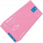 Rękawice rękawiczki Nitrylowe Różowe Pink M
