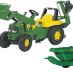 Rolly Toys Traktor John Deere 2 Łyżki Z811076 + Przyczepa 128822