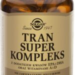 SOLGAR Tran Super Kompleks, 60 kaps + Witamina C, 200 mg, 25 tabl