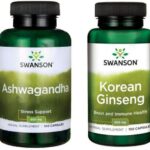 Swanson ZESTAW: Ashwagandha + Korean Ginseng (żeń-szeń koreański) 2 x 100 kaps
