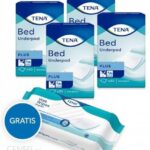 TENA Bed Plus 60X60Cm 4x30szt + Wet Wipes Original 80szt