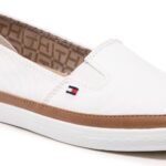 Tenisówki TOMMY HILFIGER – Iconic Kesha Slip On FW0FW01656 Whisper White 121