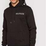 Tommy Hilfiger Bluza Hilfiger Logo On Hood Mw0Mw21424 Czarny Regular Fit