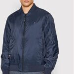 Tommy Hilfiger Kurtka bomber Th Warm MW0MW25242 Granatowy Regular Fit