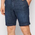 Tommy Hilfiger Szorty jeansowe Brooklyn MW0MW18116 Granatowy Regular Fit