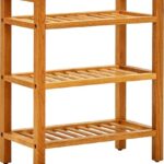 Vidaxl Stojak Na Buty Z 3 Półkami 50X27X60 Cm Lite Drewno Dębowe 9600277