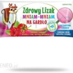 Zdrowy lizak Mniam-Mniam na gardło o smaku malinowym 1 szt